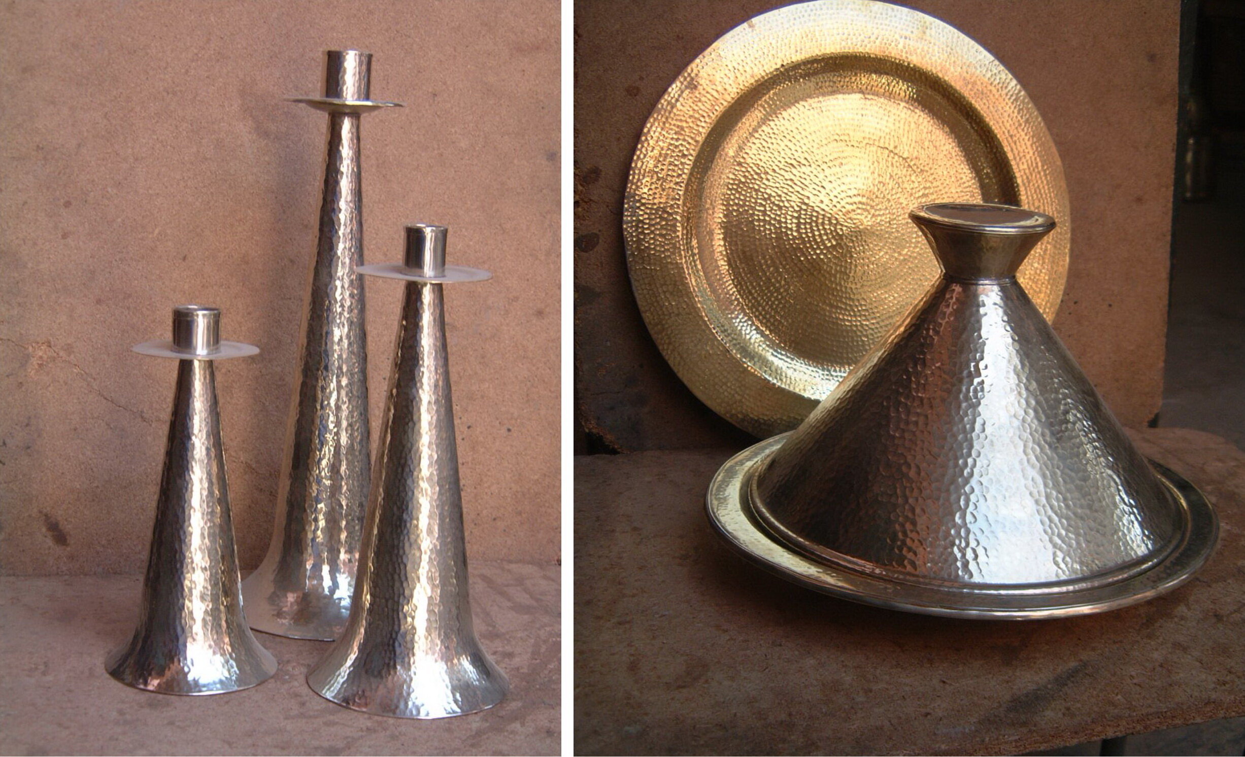Metal Candleholders / Trays