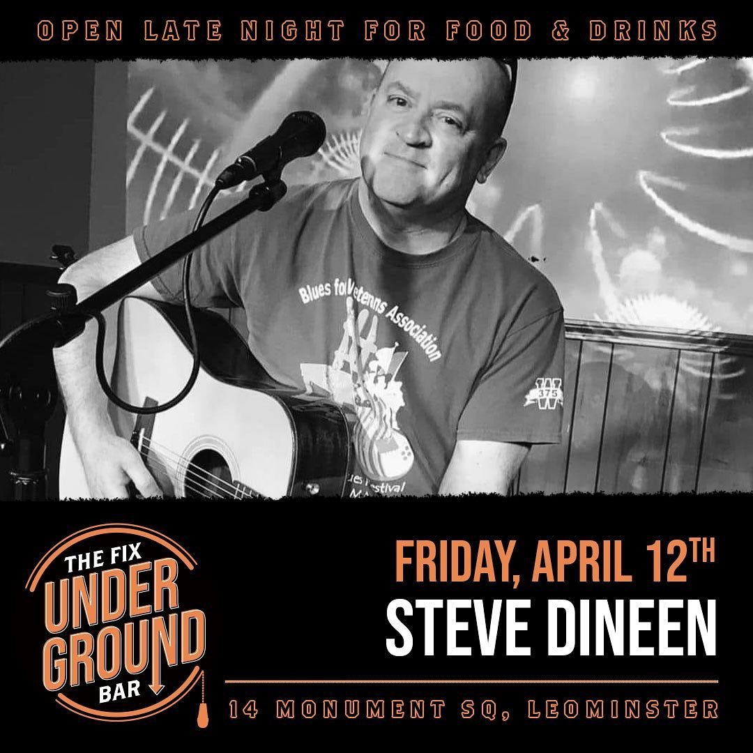 This weekend at The Fix Underground:⁠
⁠
FRIDAY (4/12)⁠
🎸 Steve Dineen &ndash; 7:30pm⁠
Solo acoustic⁠
⁠
SATURDAY (4/13)⁠
🎸 Gold Dust Refugee &ndash; 8:00pm⁠
The music of Fleetwood Mac and Tom Petty⁠
⁠
🕯️Open late night for bar snacks, burgers, cock