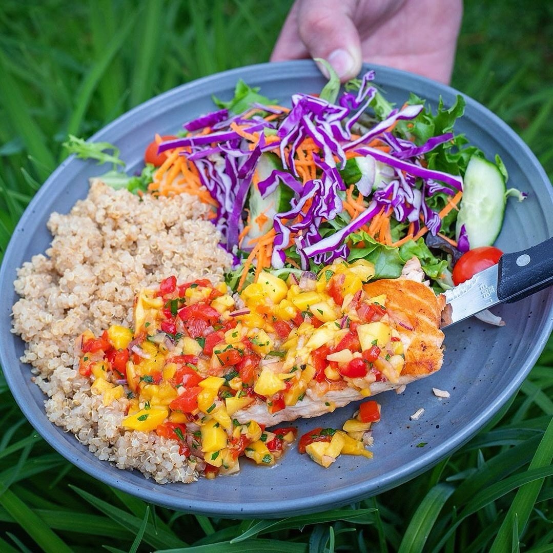 Chef&rsquo;s bringing some big island vibes to Marlborough with the new &lsquo;Aloha Bowl&rsquo; featuring seared salmon, mango salsa, quinoa, mixed greens, and cilantro lime mojo &ndash; now for a limited time!