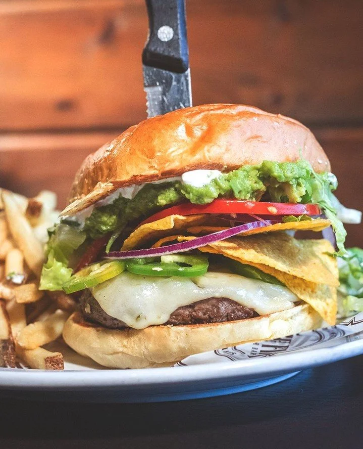 The Nacho Mama 🥑 7oz house Grind, guacamole, sour cream, shredded lettuce, tomato, red onion, jalape&ntilde;o, tortilla chips, pepper jack cheese, brioche⁠
⁠
Worcester location for a limited time!