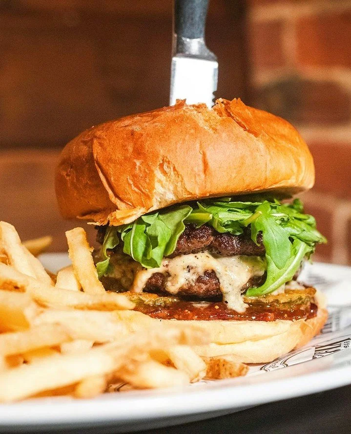 You may recognize these specials from features films such as 'the last reel we posted'. Anyway, here are their close ups...⁠
⁠
Porky's Pleasure &ndash; wagyu patties, bleu cheese, bacon &amp; onion fig jam, arugula, fried pickles⁠
⁠
El Bandolero Bowl