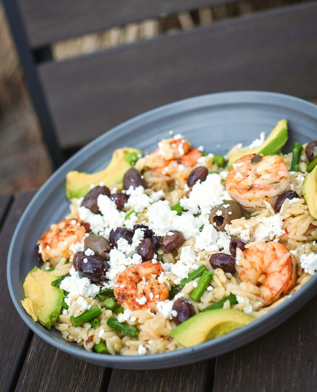 Shrimp lovers, this one&rsquo;s calling your name 🦐⁠
⁠
Meet the Shrimp, Shrimp, Hooray! Bowl &mdash; loaded with lemon herb shrimp, orzo salad, grilled asparagus, olives, sliced avocado, lemon vinaigrette, and crumbled goat cheese.⁠
⁠
Catch it while