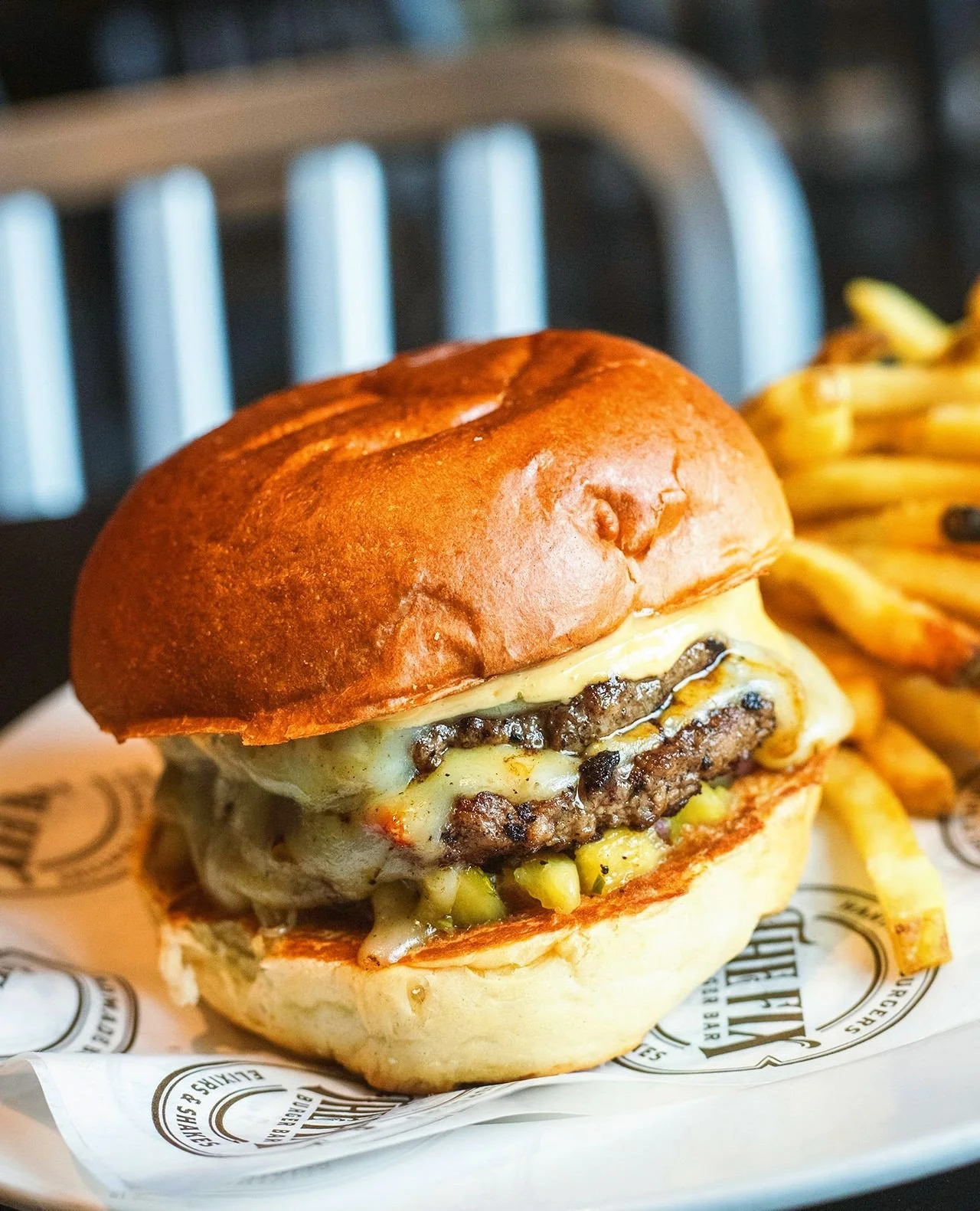 Limited-time specials are where we get to have a little fun🍍⁠
⁠
Meet the Teriyaki Smash: two 4oz. house-grind teriyaki smash patties topped with pepperjack, pineapple salsa, white onion, and spicy teriyaki aioli on a brioche roll.⁠
⁠
Available now a