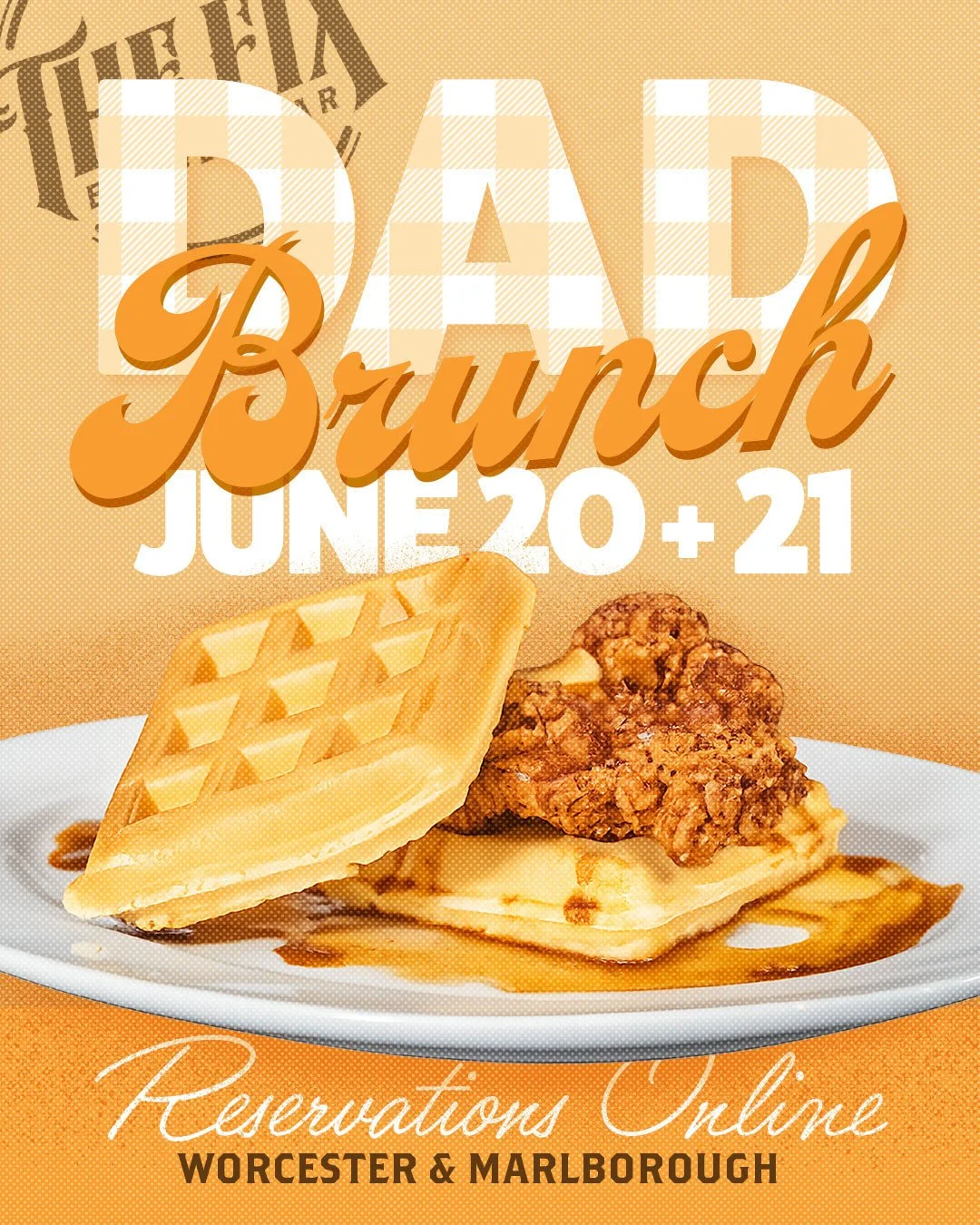 Show the big guy some love on Father's Day and join us June 20 &amp; 21 at The Fix in Worcester and Marlborough for Dad Brunch specials featuring:⁠
⁠
🧇 Chicken &amp; Waffles &ndash; crispy fried chicken breast, toasted waffles, maple syrup &amp; hon