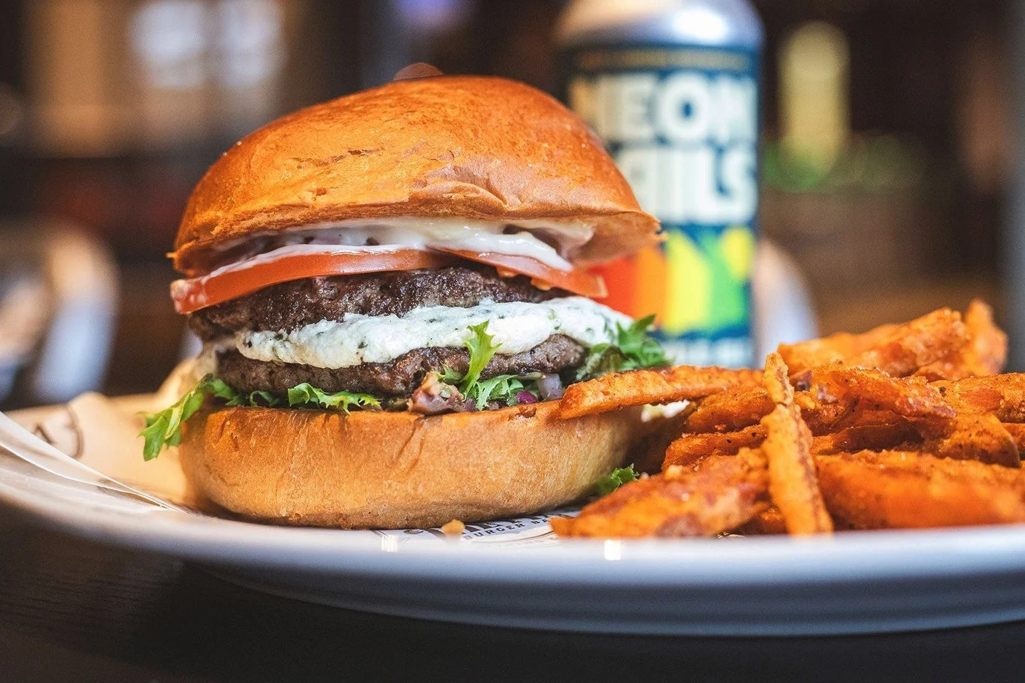 Careful, this one&rsquo;s calling your name 🧜&zwj;♀️⁠
⁠
THE SIREN brings together two 4oz. smash patties with garlic mayo, tomato, mixed greens, herb goat cheese and tapenade on brioche.⁠
⁠
Catch this Chef Special only at The Fix Worcester!