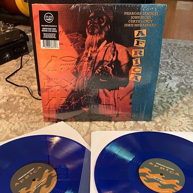 @bullmoosestores does it again! I just got this Bull Moose exclusive Pharoah Sanders &ldquo;Africa&rdquo; Blue Vinyl. Sounds fantastic cranked up! #nowplaying #vinylcollection #vinylcommunity #vinylrecords