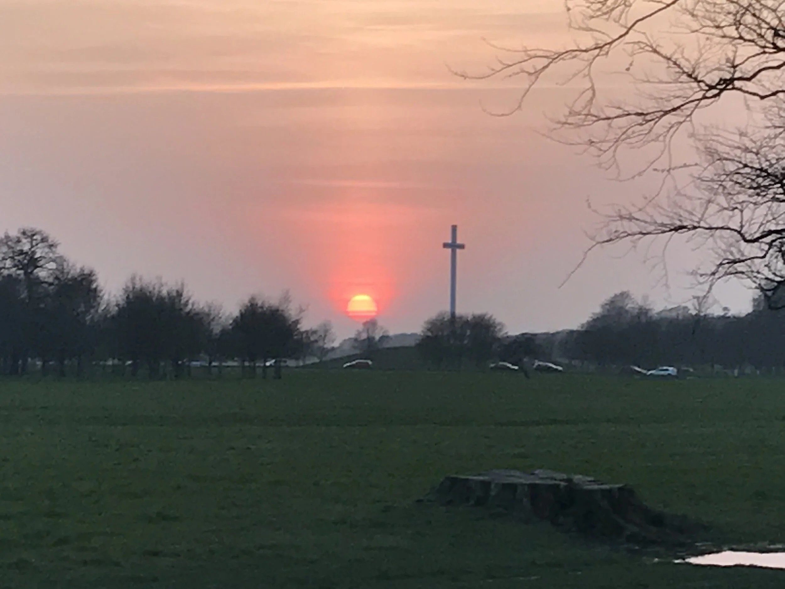 Sunset over the Papal Cross, Phoenix Park, Dublin