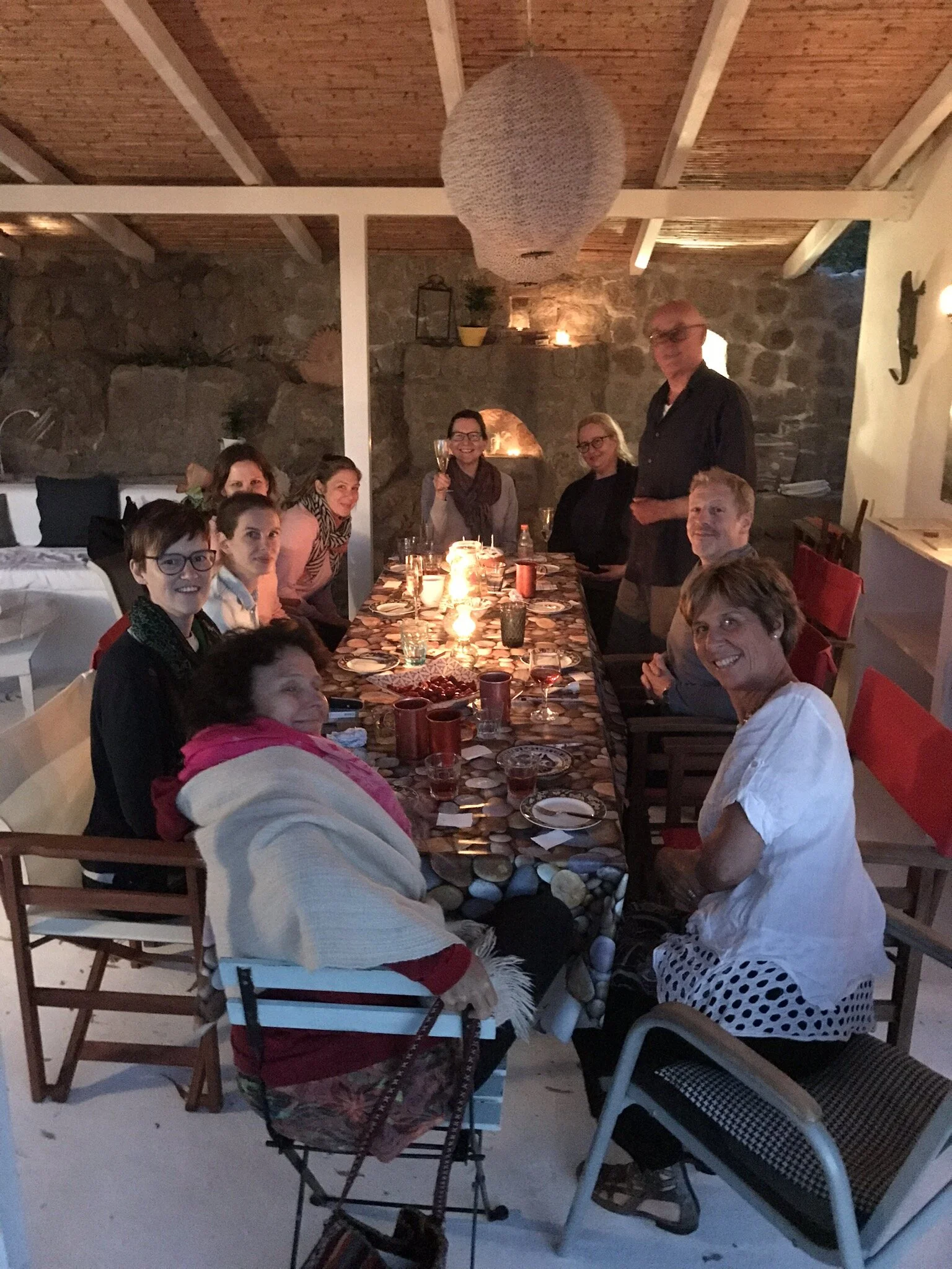 Dinner time at Limnisa, Peloponnese Peninsula, Greece