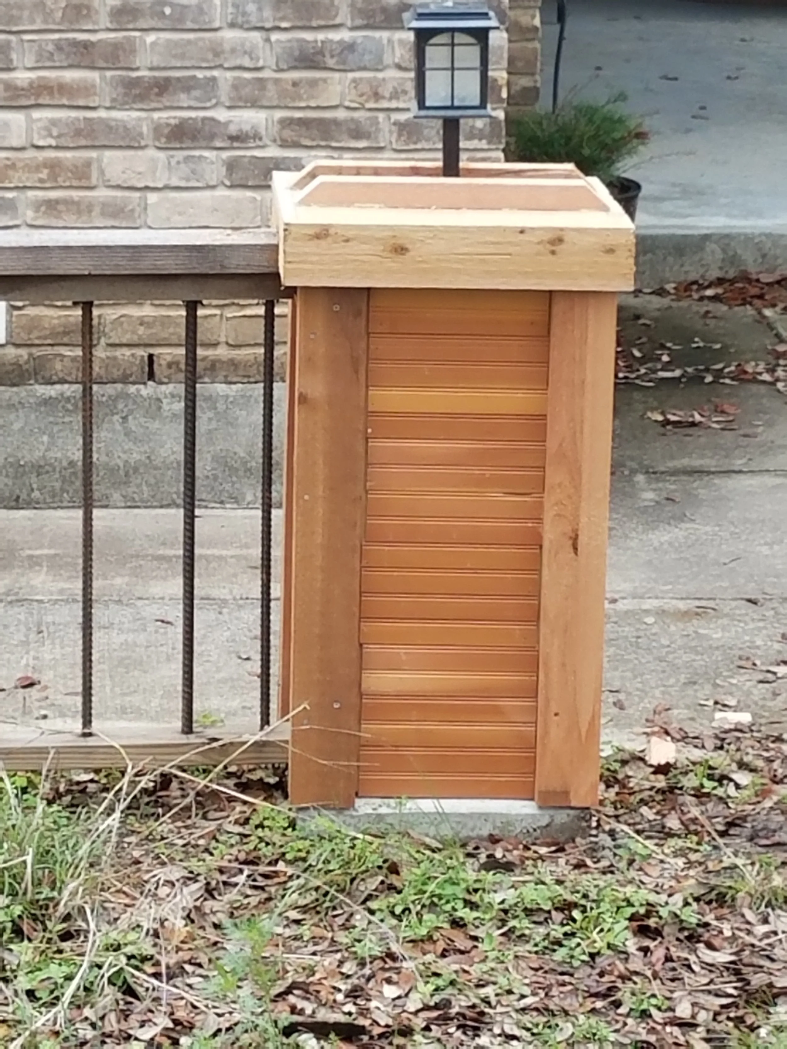  Added exterior lighting and fence. 