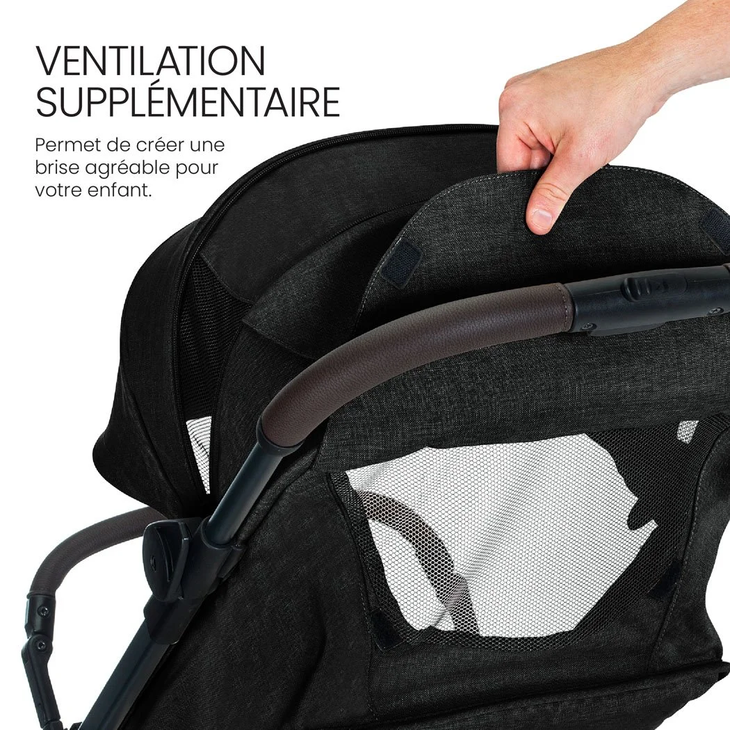 Ventilation supplémentaire. Permet de créer une brise agréable pour votre enfant.