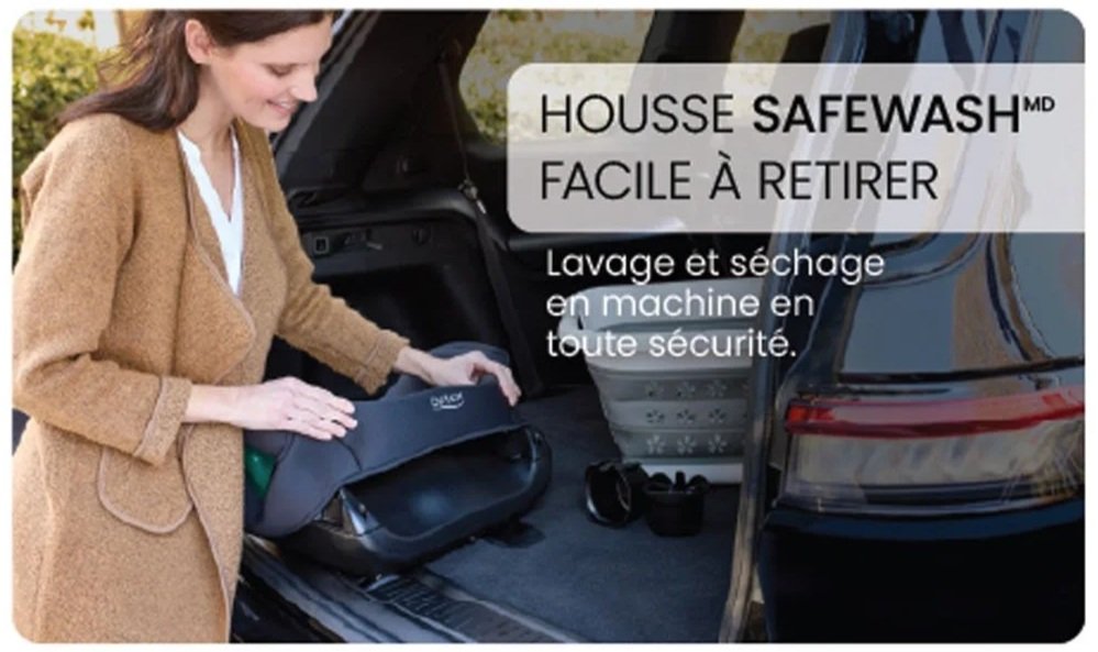 Housse SafeWash facile à retirer.