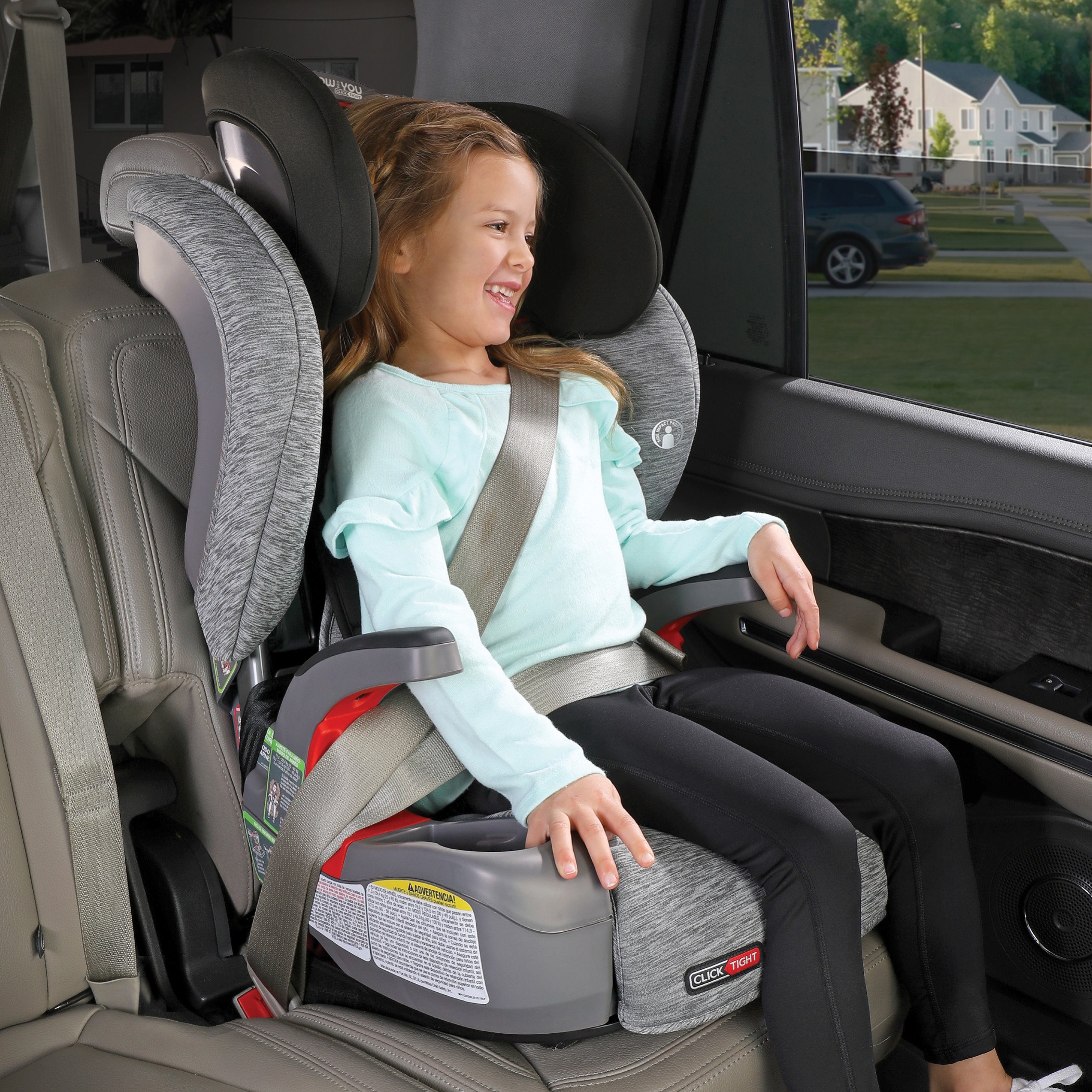 Britax Grow With You ClickTight Child Safety Booster Car Seat Seaglass NEW 
