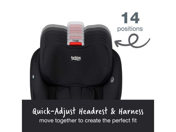  Adjustable headrest on black contour fashion