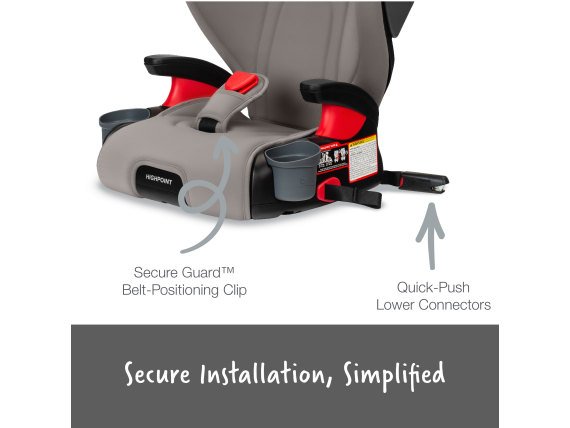 Secure Guard Belt Positioning Clip and Quick Push Lower Connectors on Gray Ombre Fashion  (Copy)