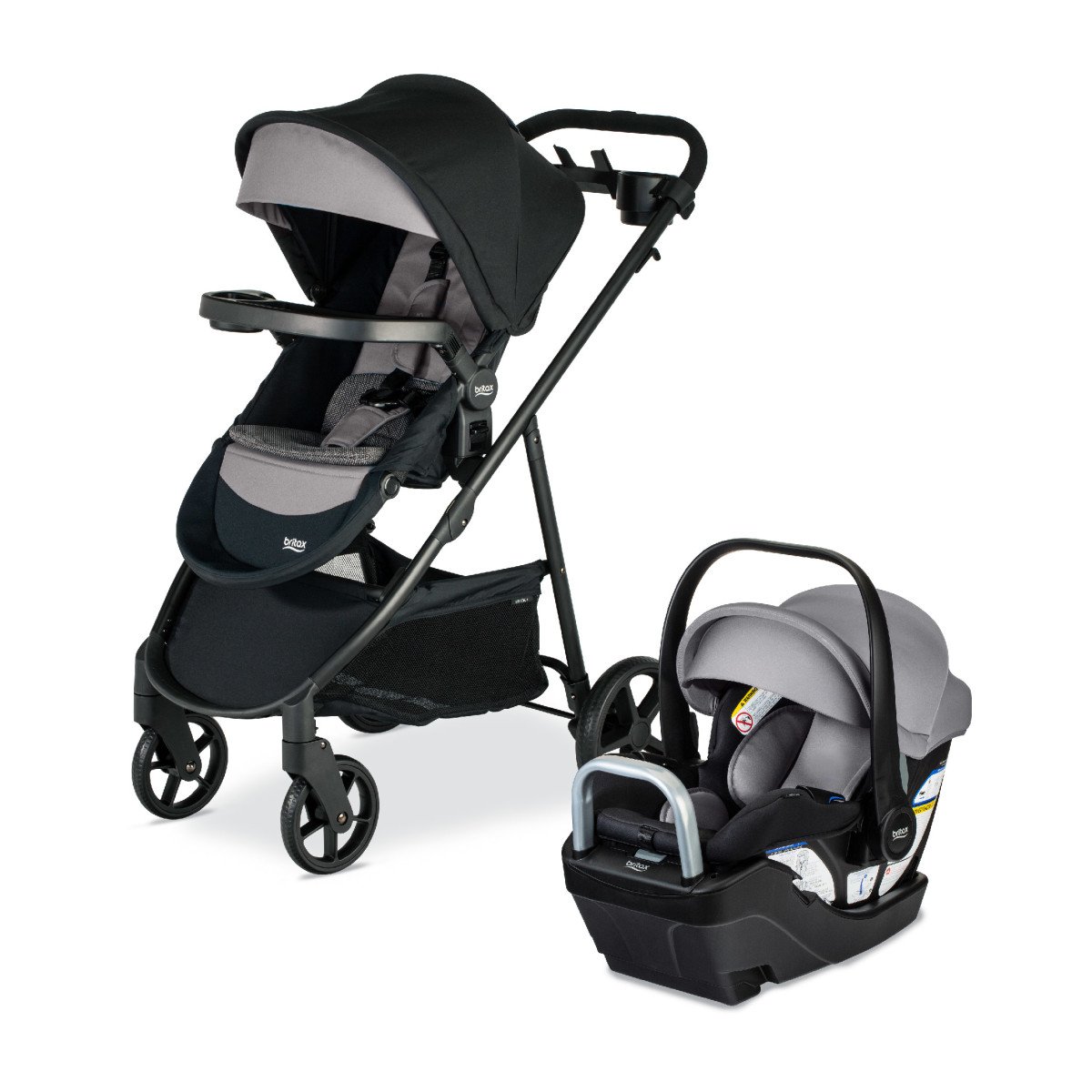 Left Facing view of the Willow S Infant Car Seat and Brook+ Stroller (Copy)