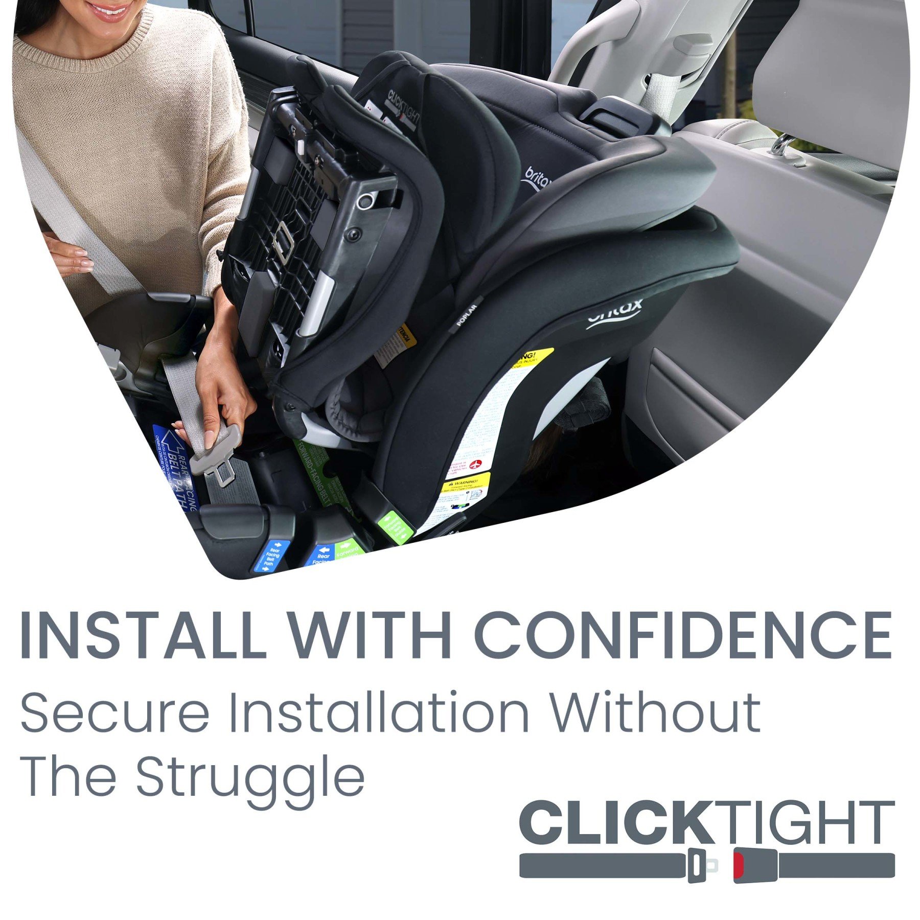 ClickTight Installation on Stone Onyx Poplar Convertible Car Seat