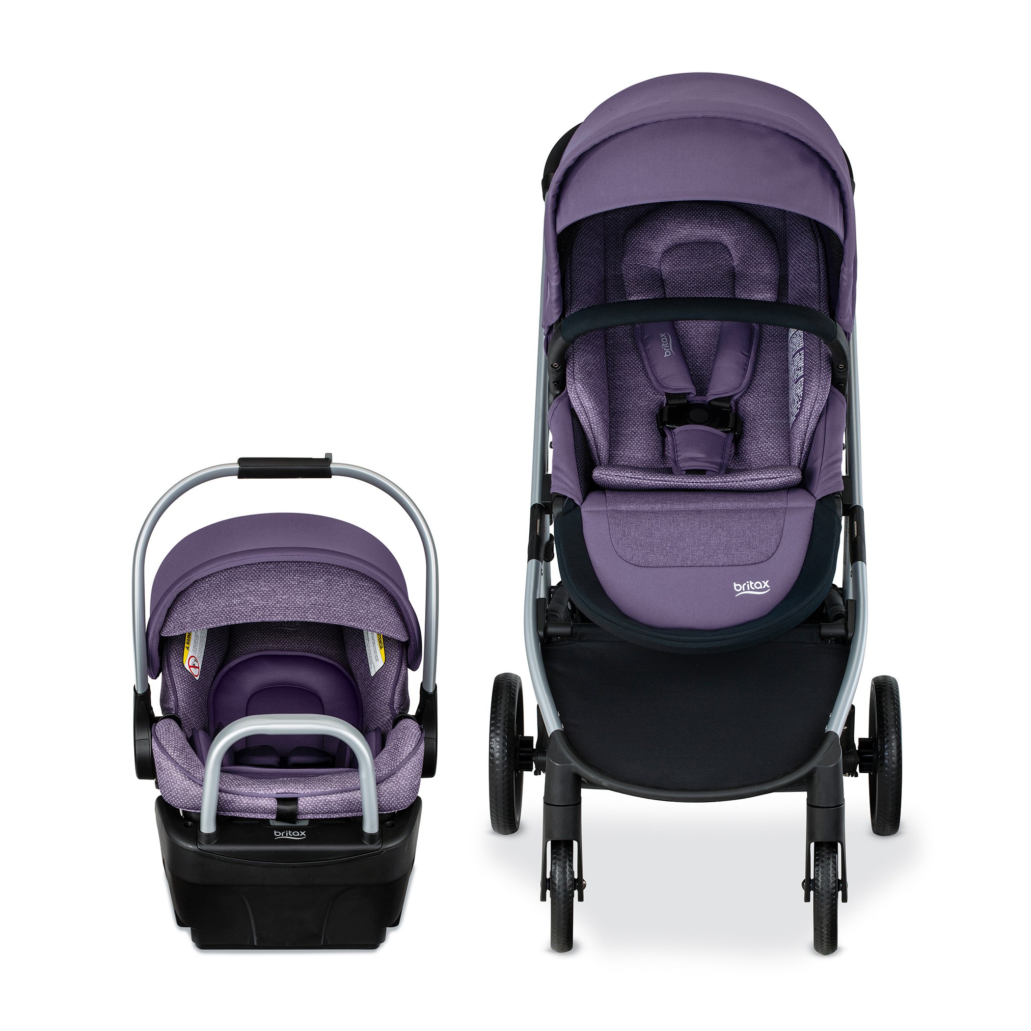 Pindot Iris Willow SC Infant Car Seat and Grove Stroller Center Facing