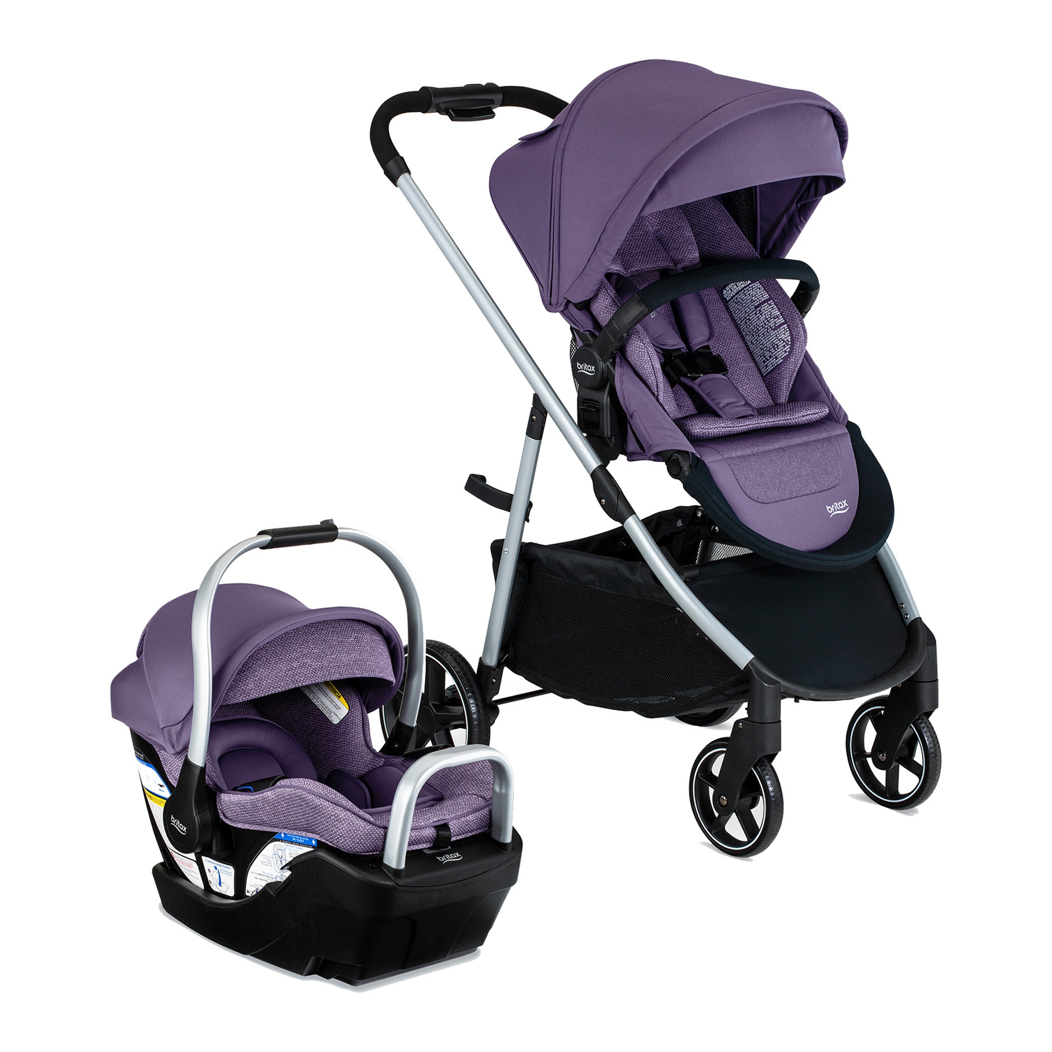 Willow SC Infant Car Seat and Grove Stroller Right Facing Pindot Iris