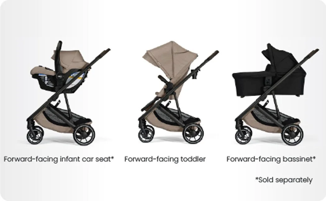 Car seat and bassinet sold separately.