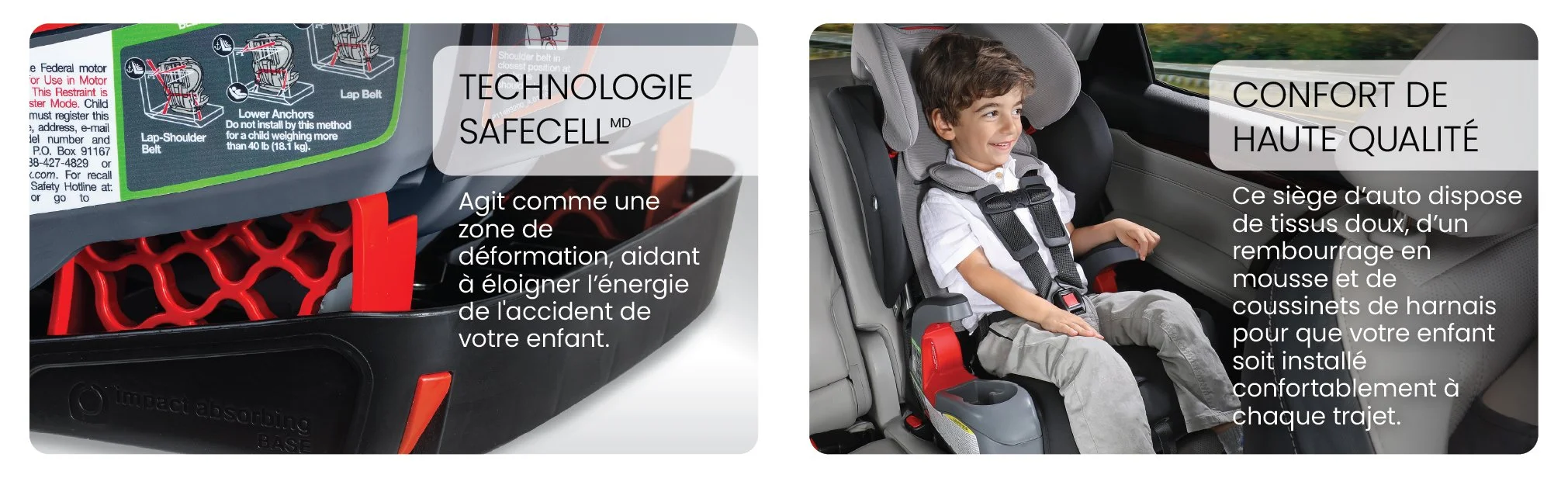 Technologie Safecell. Confort de haute qualité