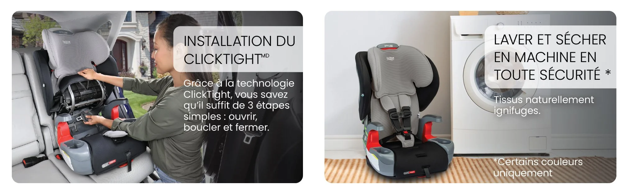 Installation du ClickTight. Grâce à la technologie ClickTight, vous savez qui'il suffit de 3 étapes simples : ouvrir, boucler et fermer.