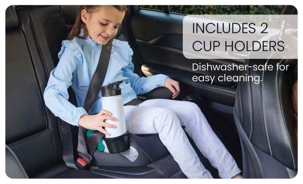 Includes two dishwasher-safe cup holders.