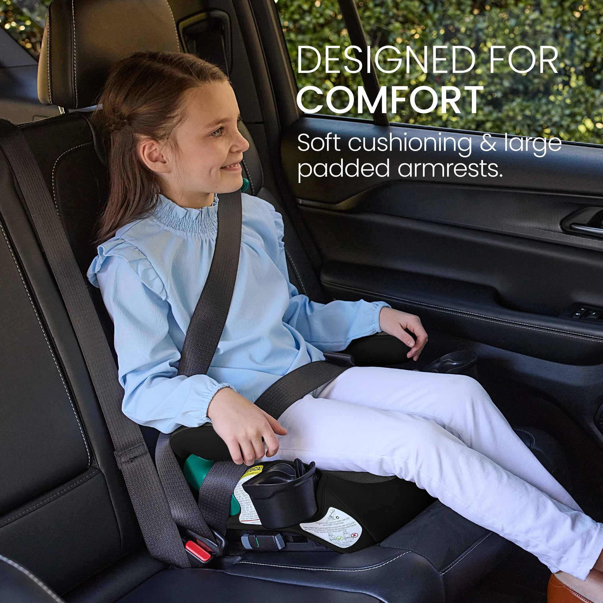 Designed for comfort. Soft cushioning and large padded armrests.