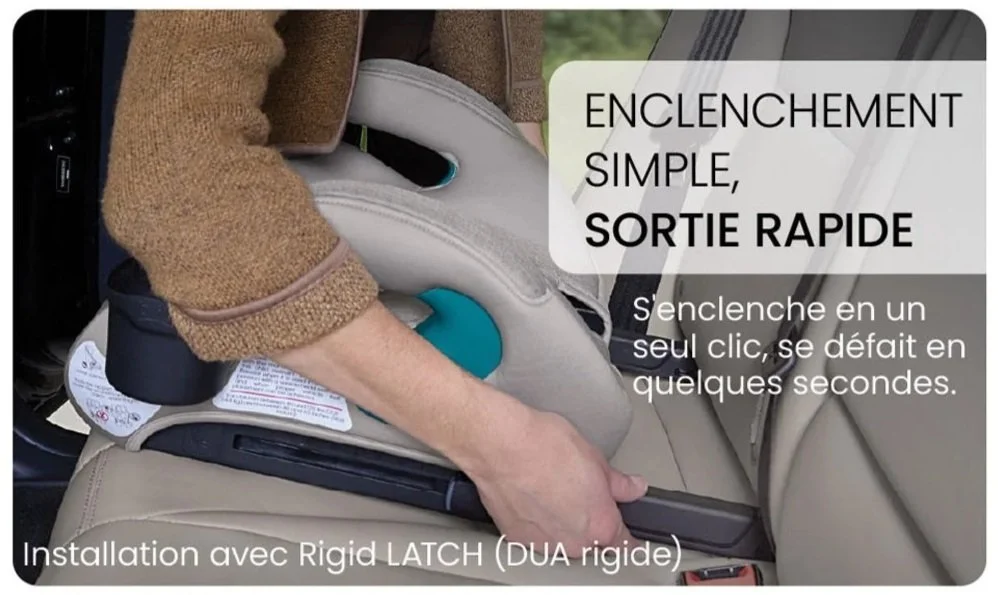 Enclenchement simple, sortie rapide avec installation DUA rigides.