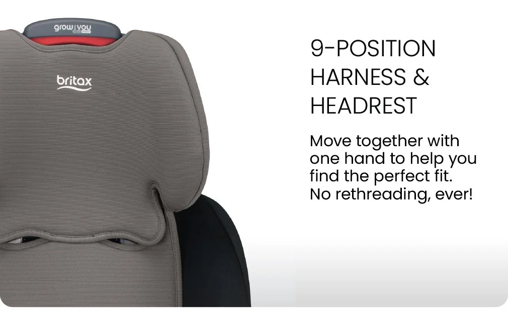 9-position harness and headrest.
