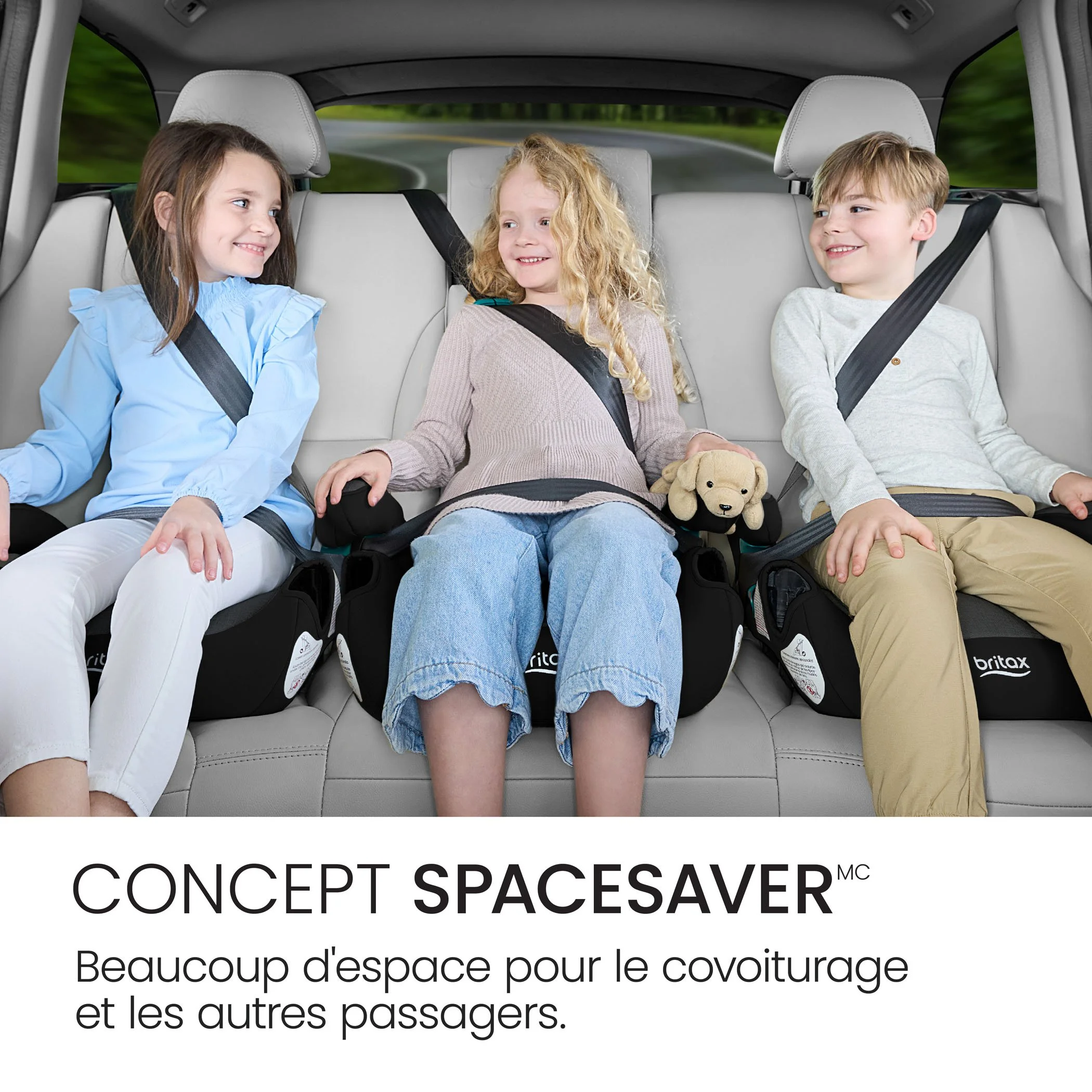 Concept SpaceSaver. Beaucoup d'espace pour le covoiturage et les autres passagers.