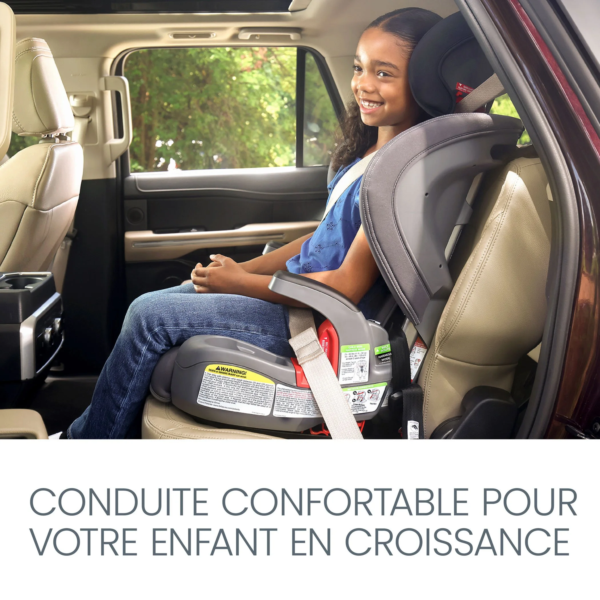 Conduite confortable pour votre enfant en croissance