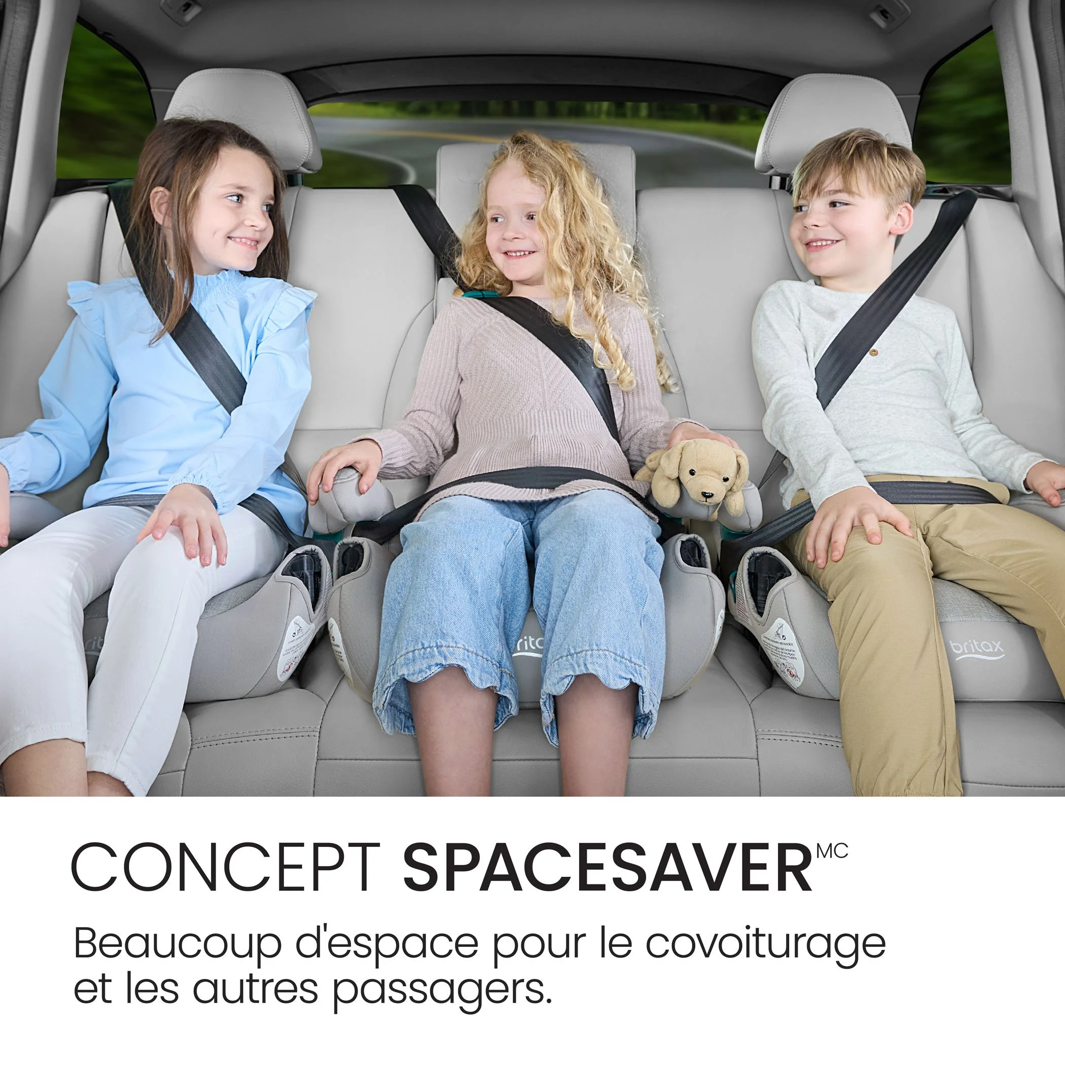 Concept SpaceSaver. Beaucoup d'espace pour le covoiturage et les autres passagers.