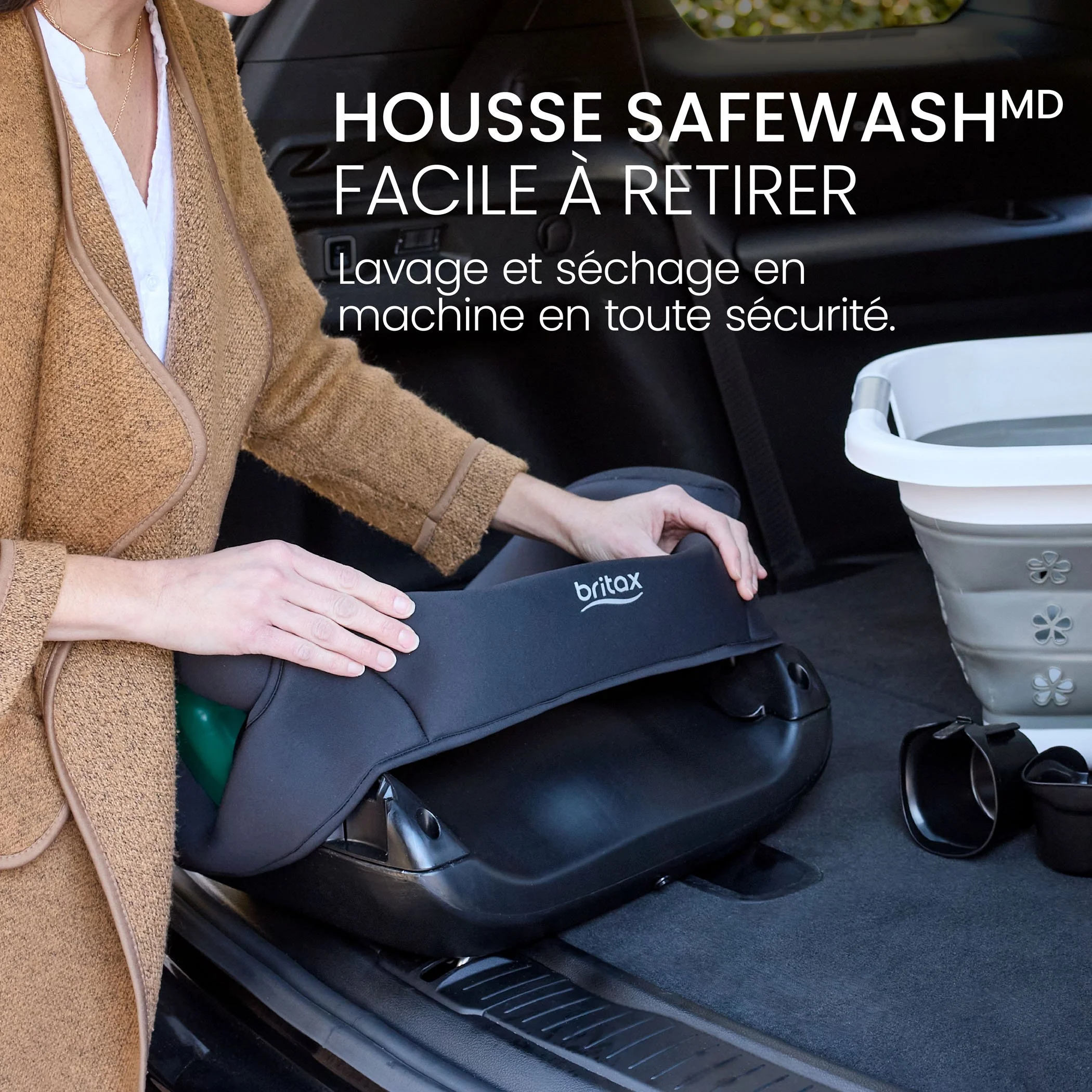 Housse SafeWash facile à retirer. Tissus naturellement ignifugés. 