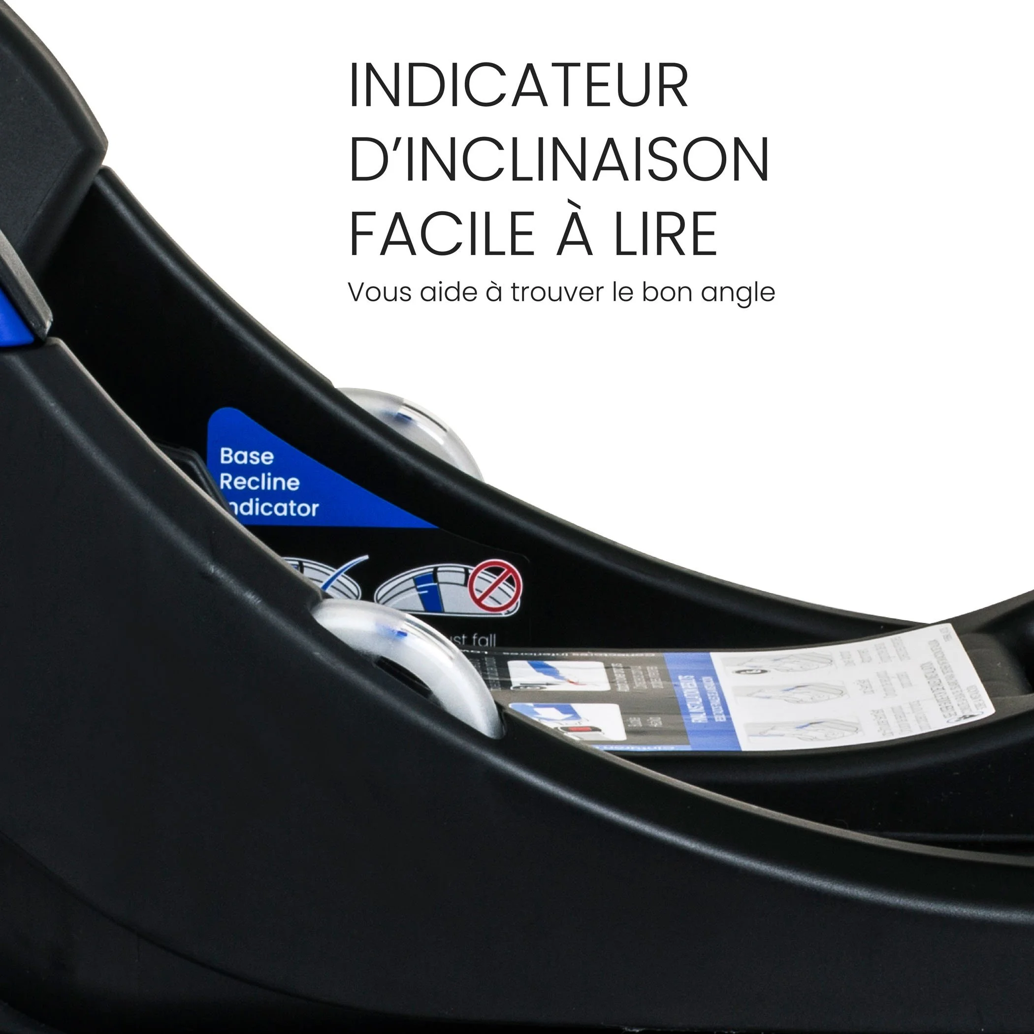 Indicateur d’inclinaison facile à lire. Vous aide à trouver le bon angle. 