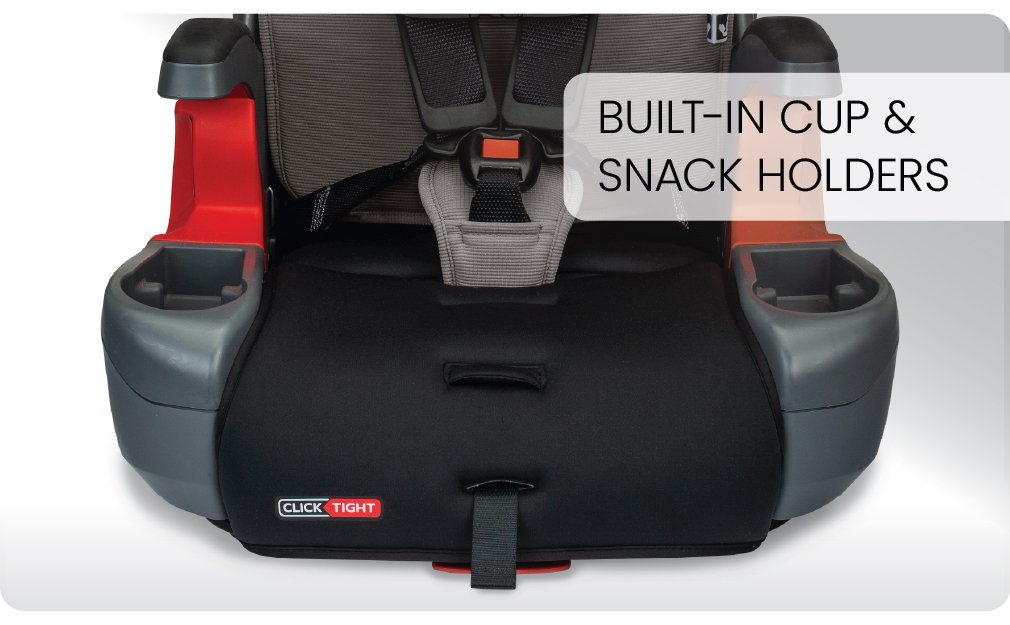 Built-in Cup and snack holders.