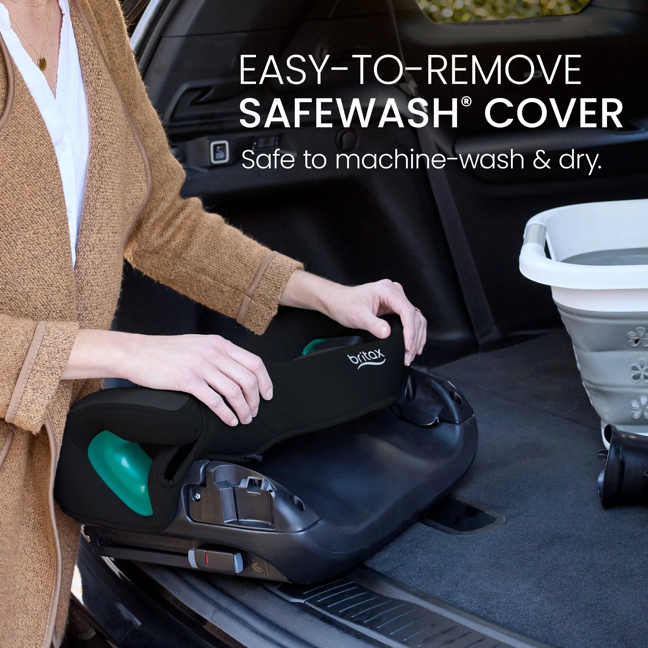 Easy-to-remove SafeWash cover. Safe to machine wash and dry. 