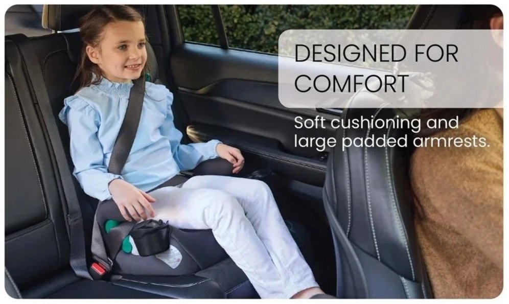 Designed for comfort. Soft cushioning and large padded armrests.