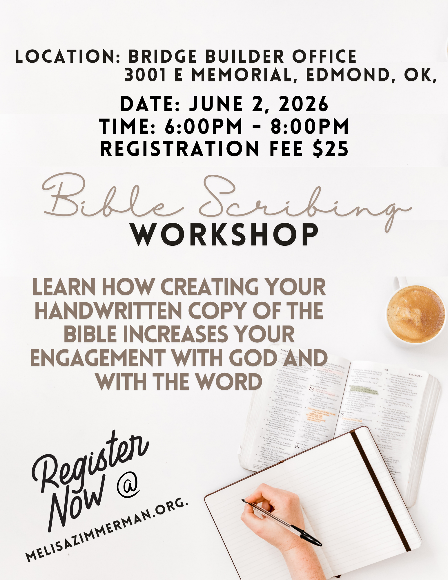 Bible Scribing Workshop