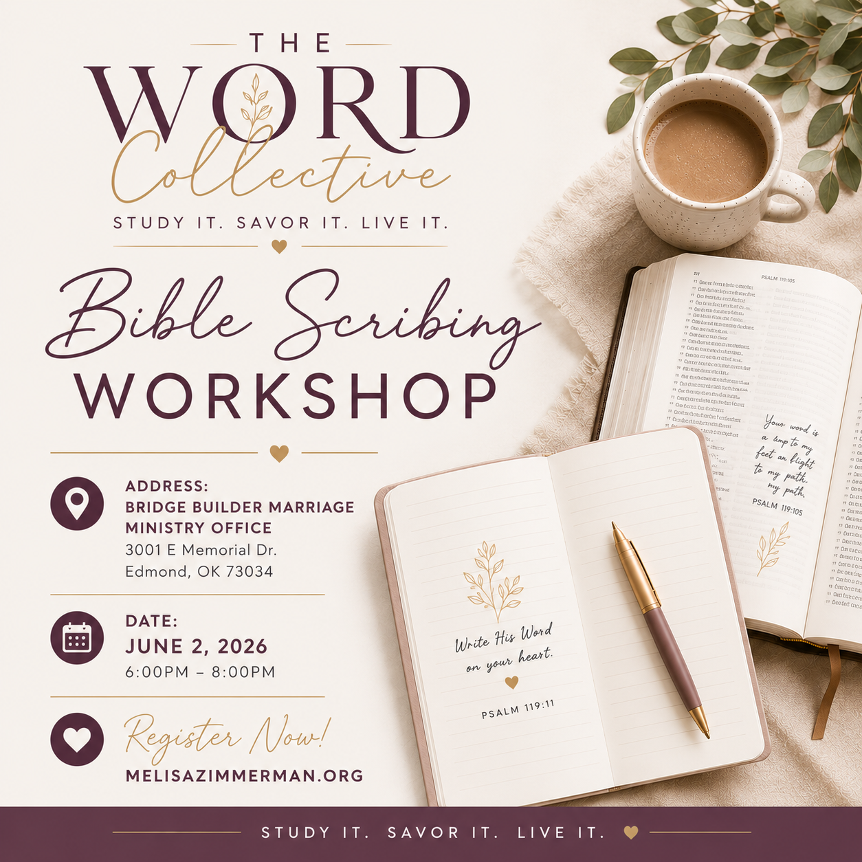 Bible Scribing Workshop
