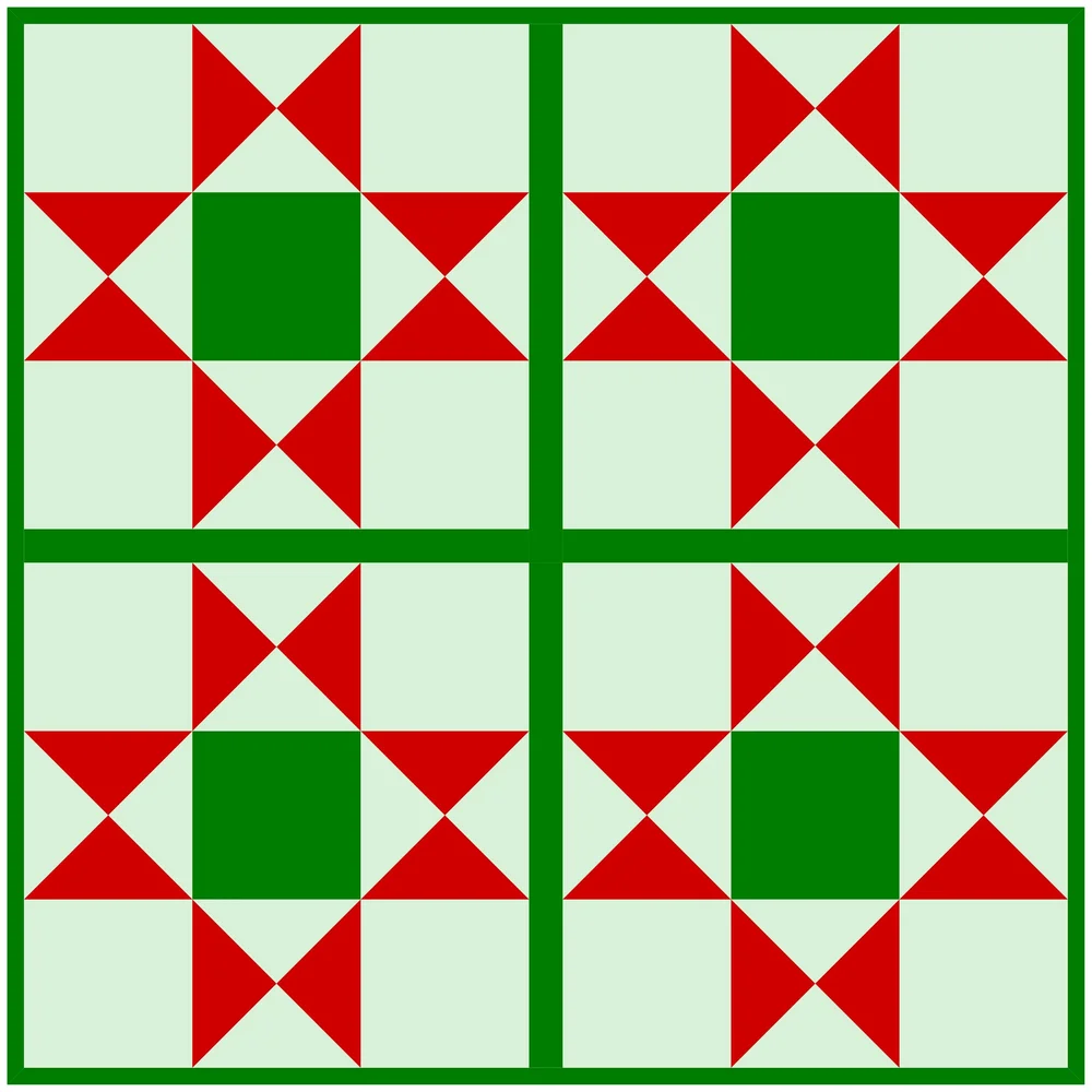 Ohio Star Barn Quilt Pattern