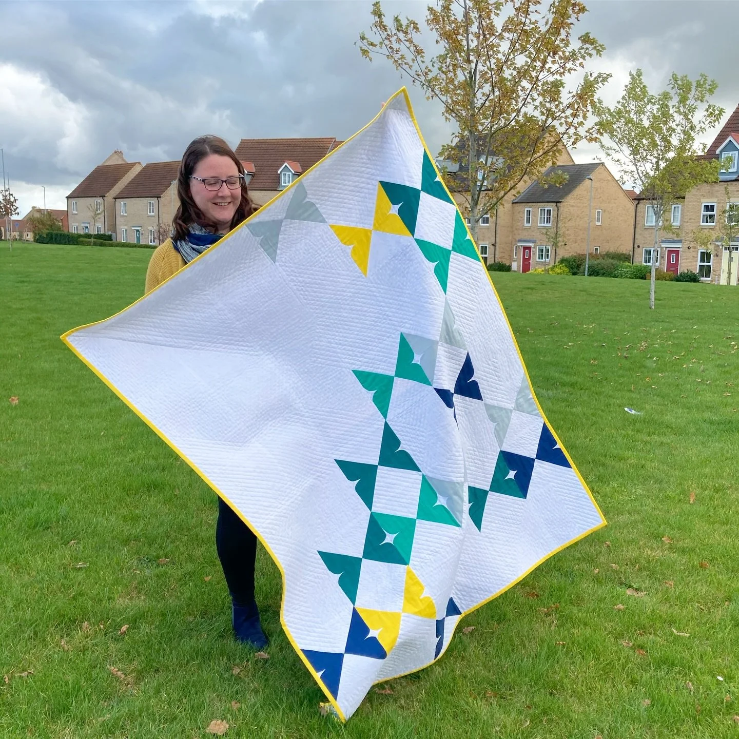 If you&rsquo;ve been here a while, you&rsquo;ve probably heard this before. If your quilt is travelling abroad, possibly in a very cold airplane hold, those heat-removable pen lines are absolutely going to reappear so maybe don&rsquo;t use them all o