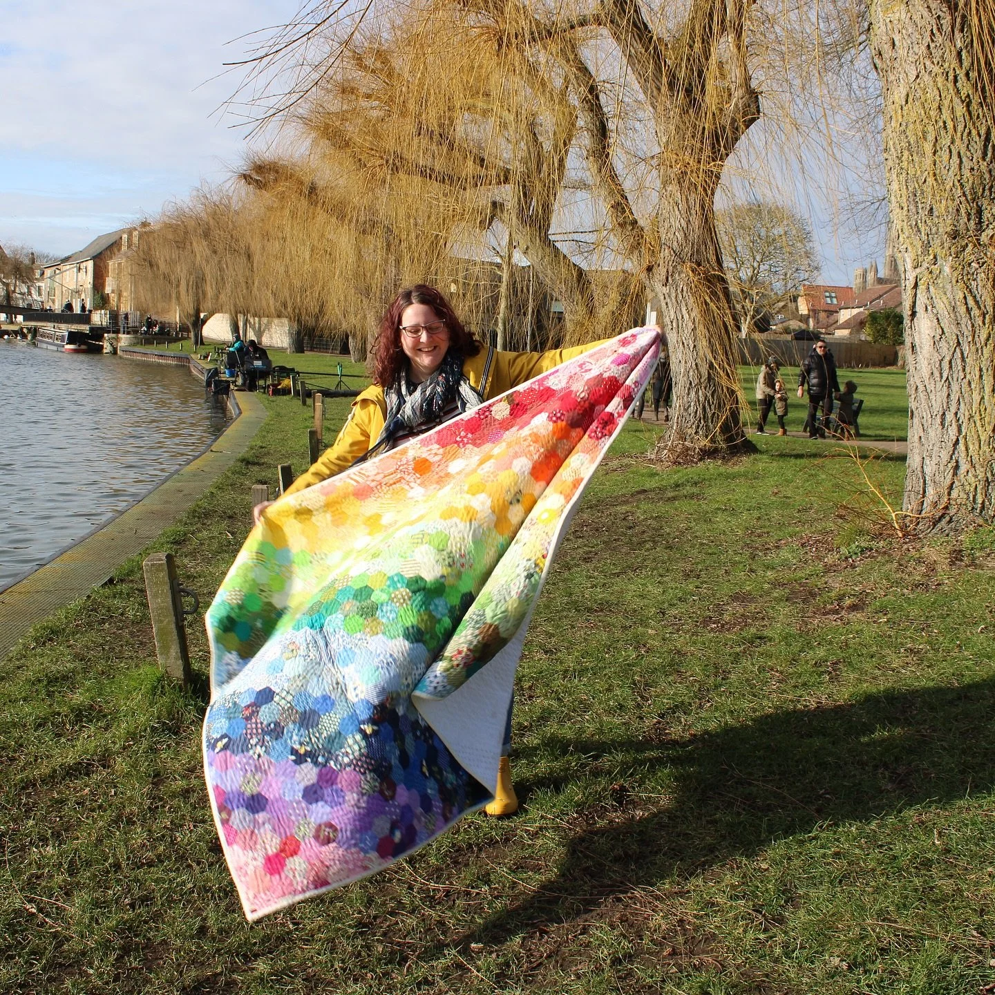 People often ask me what my most loved quilt is, and it&rsquo;s really difficult to choose! I have lots of quilts that I love for lots of different reasons, but I think Rainbow Hexie has to top the pile (at least for now!). When I started this quilt,