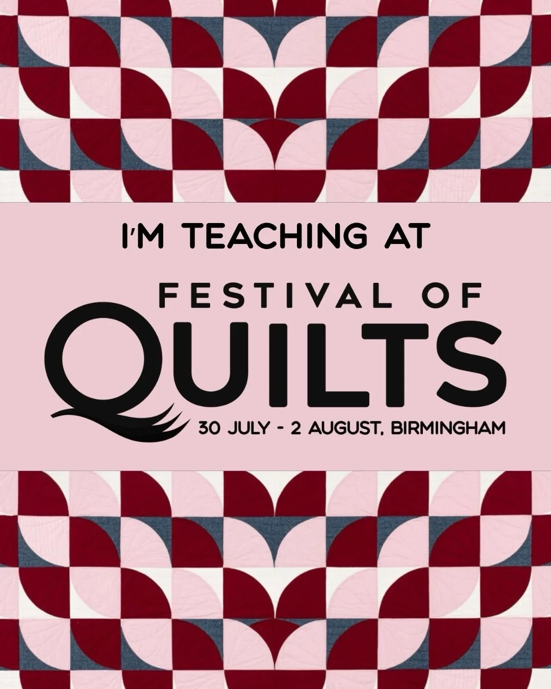I&rsquo;m excited to announce that I&rsquo;m teaching ten classes at this year&rsquo;s @thefestivalofquilts! With classes covering hand quilting, EPP, three different sorts of curves and FPP there truly is something for everyone. Swipe through to see