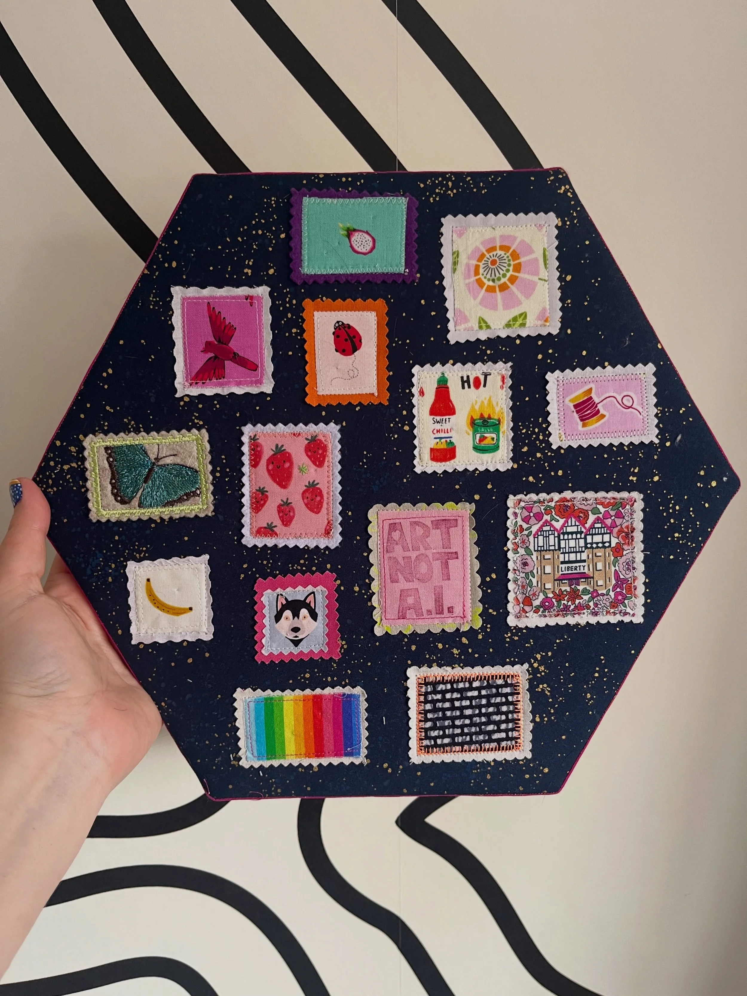 I accidentally stumbled into the Sunday stamp swap at @thefestivalofquilts after bumping into a friend nearby, and I was overwhelmed by the kindness and generosity! I didn&rsquo;t have any stamps to swap - though I definitely will next year! - but so