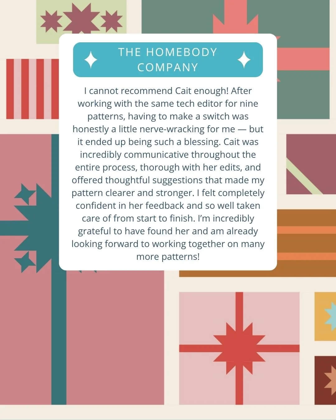 The Homebody Company technical editing review