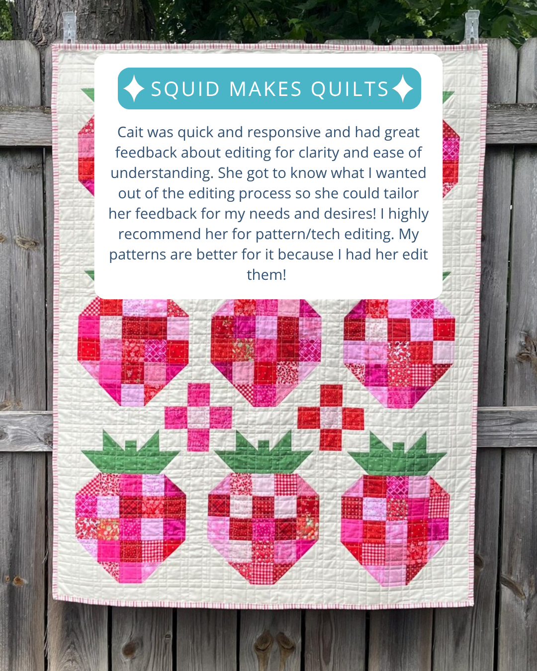 Squid Makes Quilts technical editing review