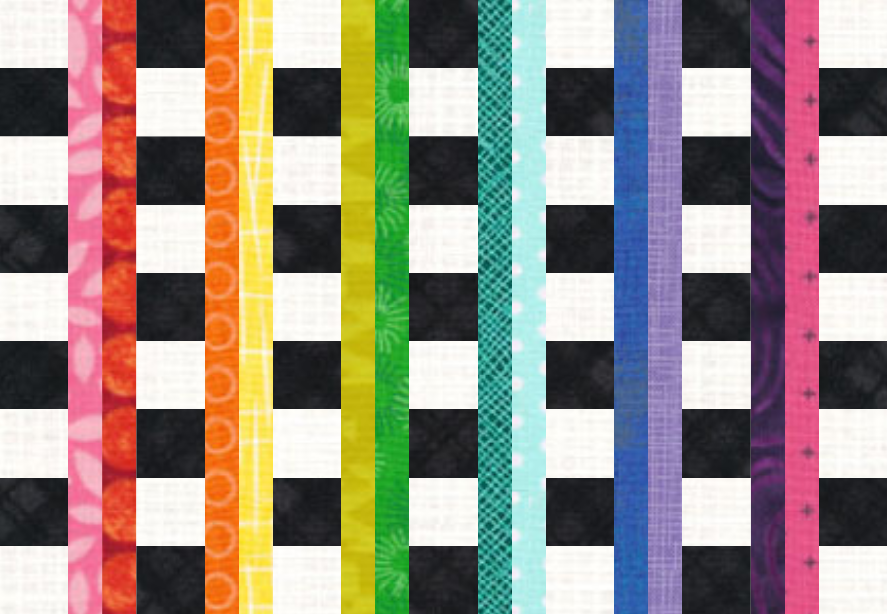 Scrappy Rainbow Panel 1