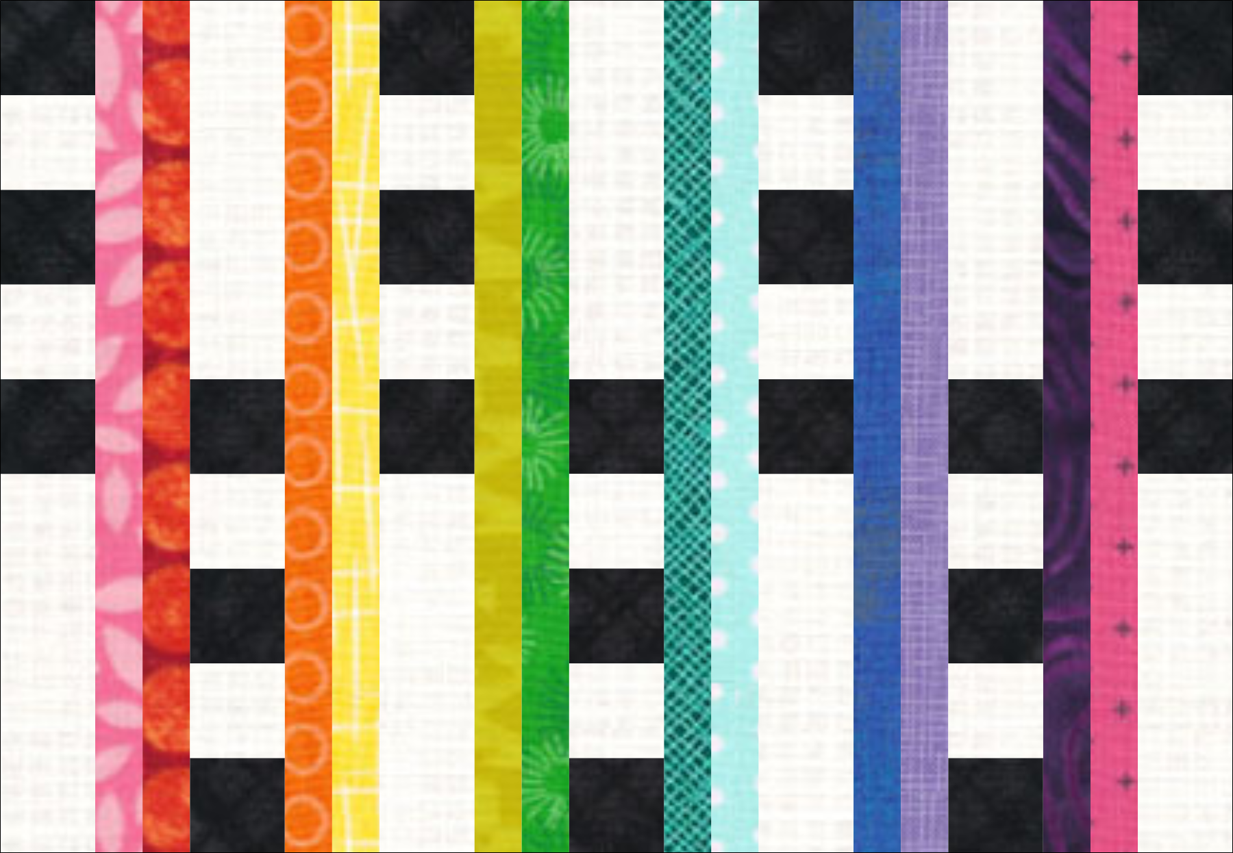 Scrappy Rainbow Panel 2
