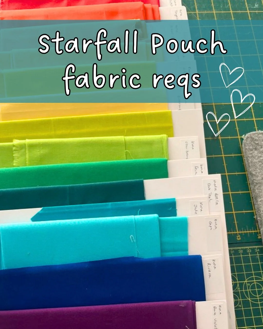 💫 One more day until Starfall 💫 If you&rsquo;re already chomping at the bit to get started, here are the fabric requirements for the #StarfallPouch. It&rsquo;s super scrap and stash friendly, but there&rsquo;s still time to take a trip to your LQS 