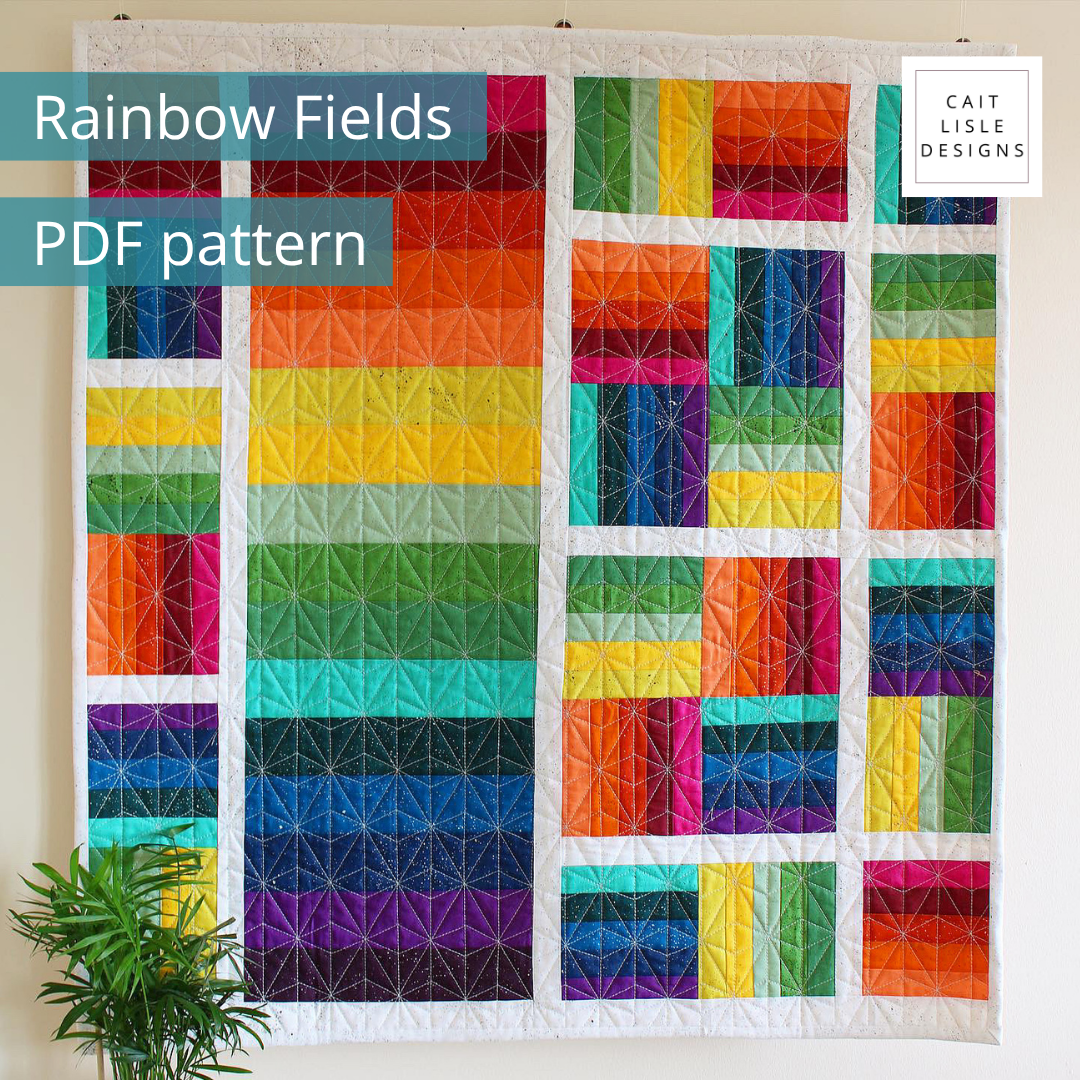 Rainbow Fields Quilt | PDF Pattern